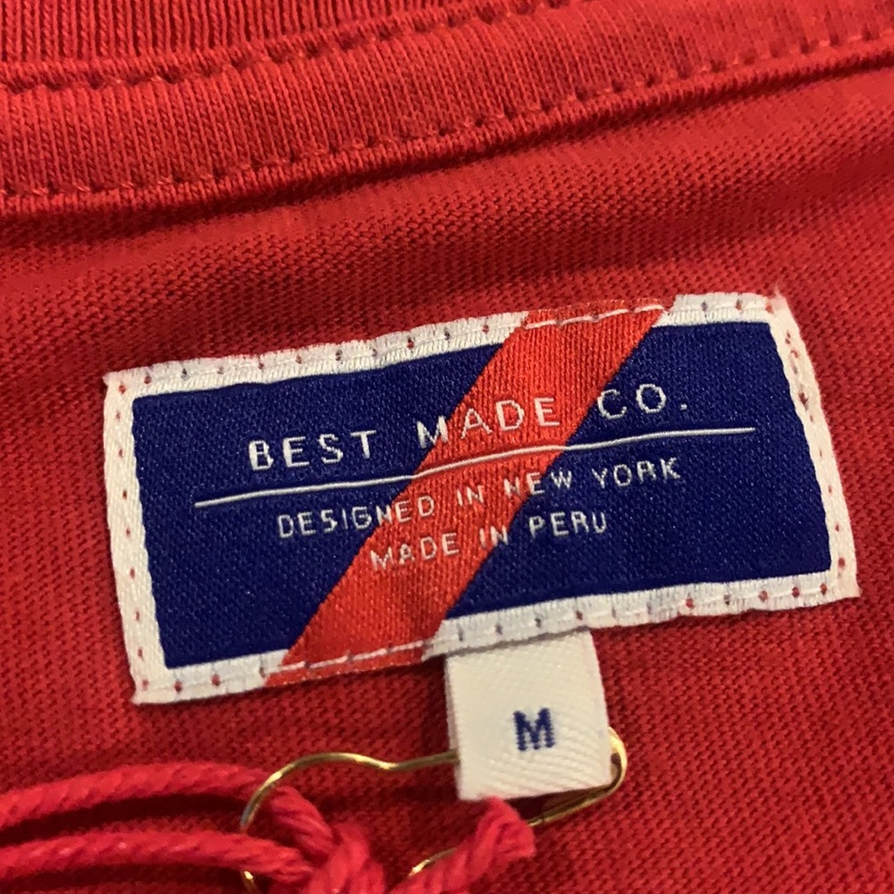 BEST MADE CO. - Red - Pocket Tee- Short Sleeve NEW T-Shirt - Picture 3 of 5